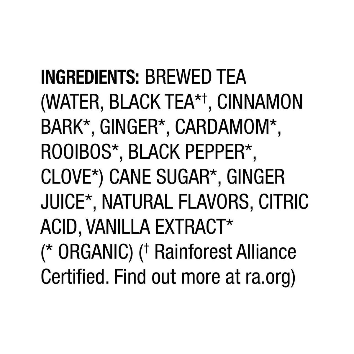 Organic Light Chai Latte Concentrate