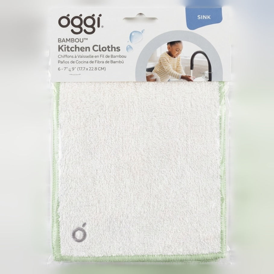 Bamboo Kitchen Cloths - Sage (6 CT)
