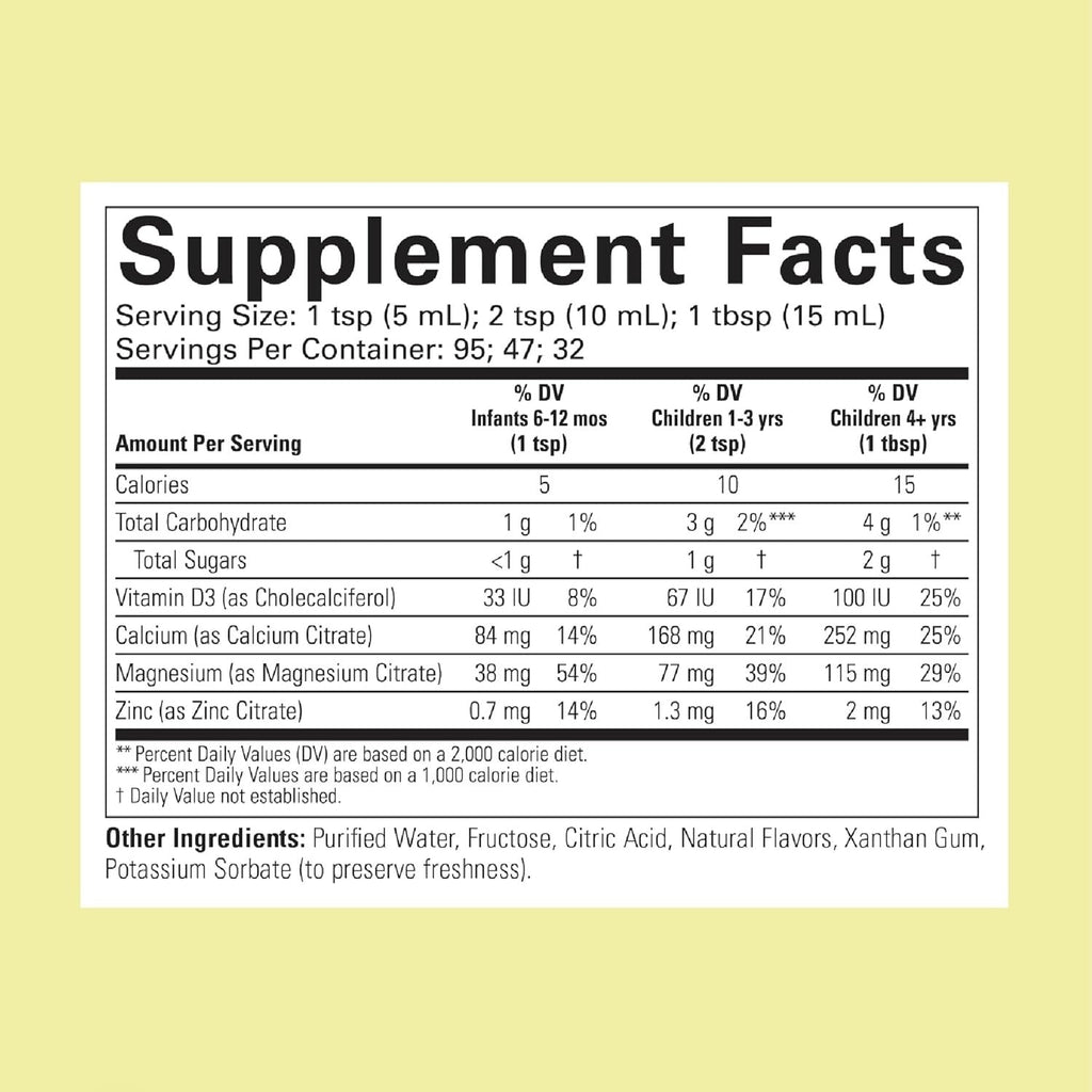 Liquid Calcium With Magnesium, Natural Orange Flavor