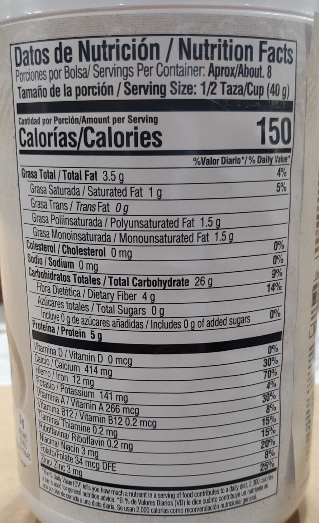 Instant Oats With Iron